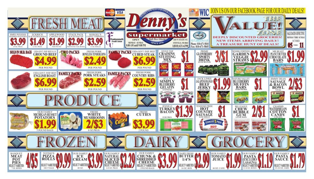 Denny's Market weekly grocery ad