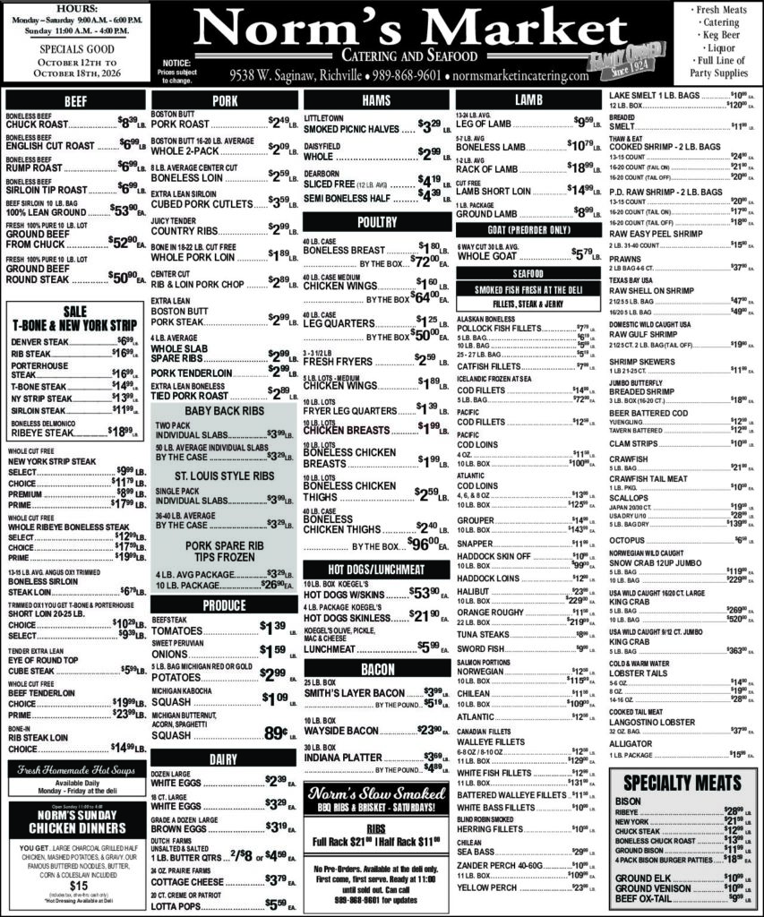 Norm’s weekly grocery ad preview