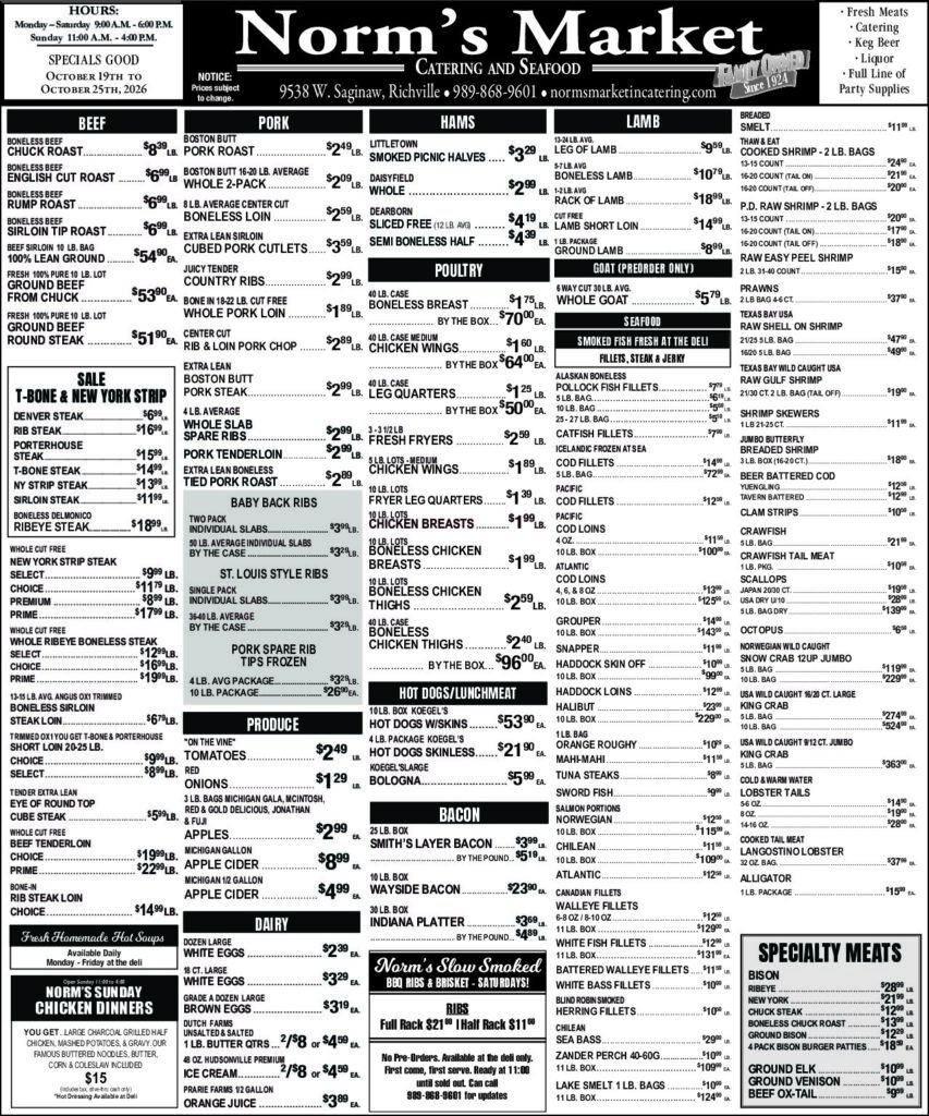 Norm’s weekly grocery ad preview