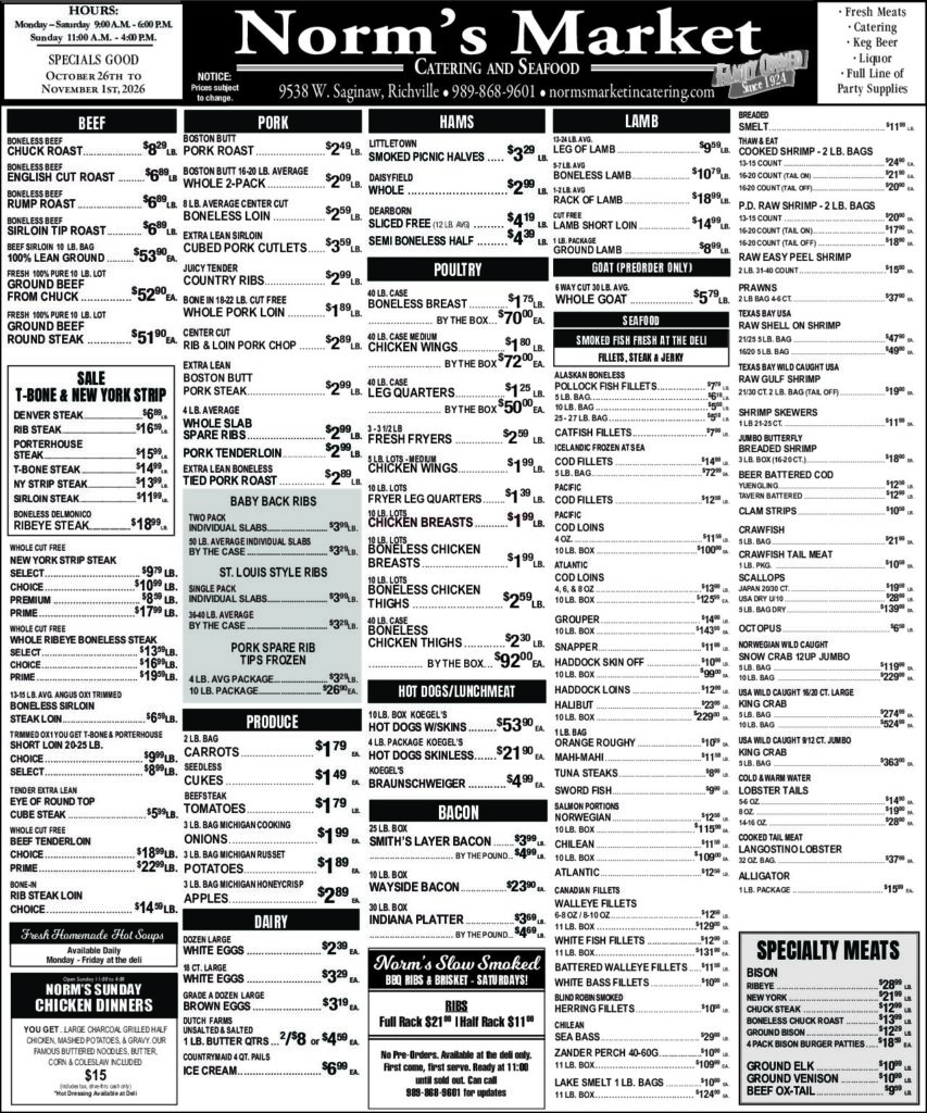 Norm’s weekly grocery ad preview