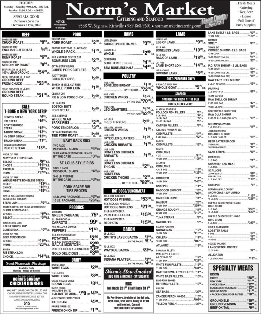 Norm's Market weekly grocery ad